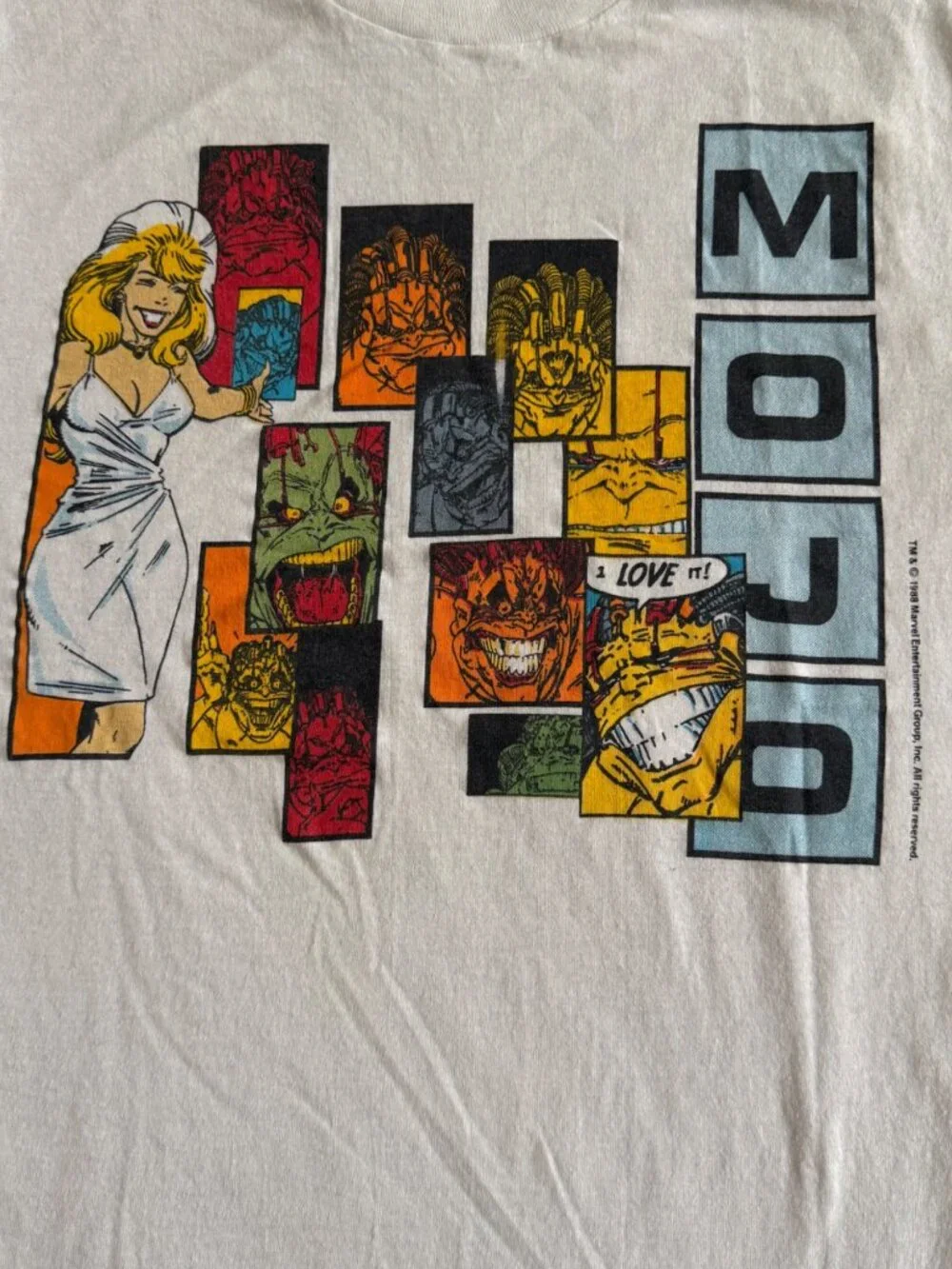 Marvel 1988 Mojo Graphic T-Shirt White Medium Creed Made In USA - Picture 2 of 5